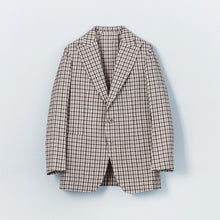 画像をギャラリービューアに読み込む, シルクサッカーカラーチェック ピークドラペルジャケット