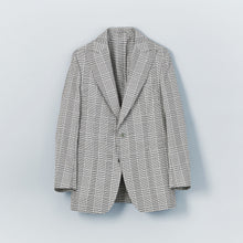 画像をギャラリービューアに読み込む, シルクサッカーグレンプレイド ピークドラペルジャケット / コバルト