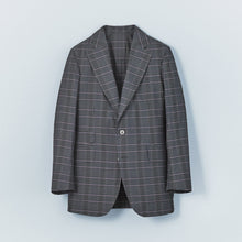 画像をギャラリービューアに読み込む, シルクサッカーワイドチェック ノッチドラペルジャケット / ピンク