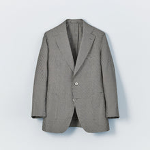 画像をギャラリービューアに読み込む, シルクサッカーミニチェック ノッチドラペルジャケット / ブラック