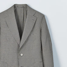 画像をギャラリービューアに読み込む, シルクサッカーミニチェック ノッチドラペルジャケット / ブラック