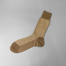 画像をギャラリービューアに読み込む, シルクコットンヘリンボーンクルーソックス