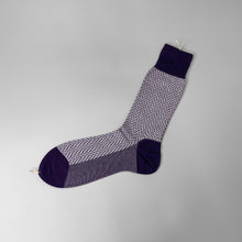 画像をギャラリービューアに読み込む, シルクコットンヘリンボーンクルーソックス